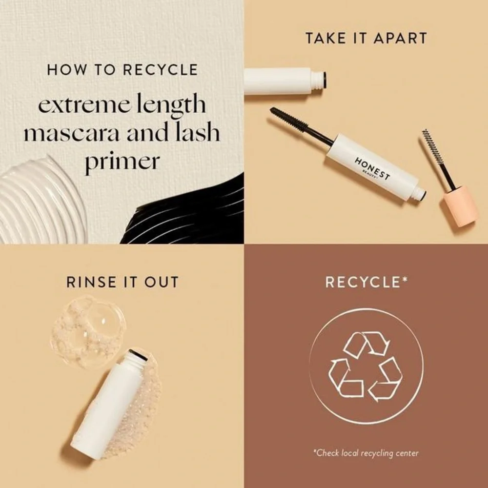 Honest Beauty Extreme Length Mascara + Lash Primer 2-in-1 Black NIB